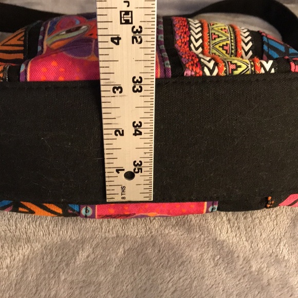 LAUREL BURCH Cat Print Crossbody Bag  Adjustable Strap Multicolor - Picture 11 of 16